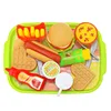 Simulation Food Kitchen Toys for Kids Pretend Play Cooking Toy Cookware Pot Hamburger Hot Dog Fries Parent-Child Interactive Toy 5