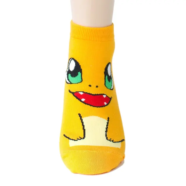 Pokemon cartoon printed women's socks anime figure cute Pikachu Squirtle Bulbasaur socks kids socks girls direct sales 34