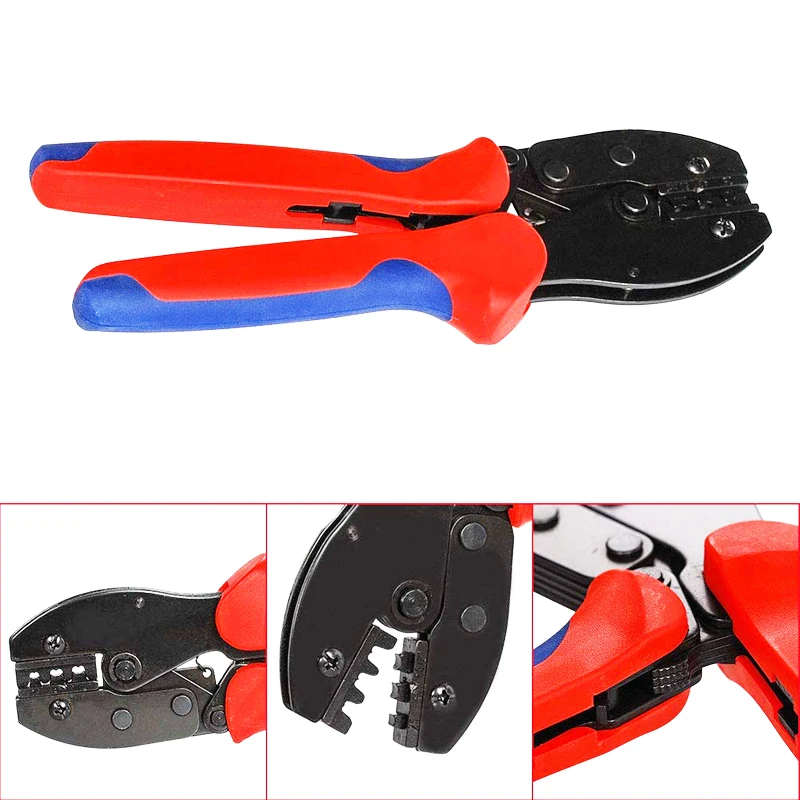 Solar Crimping Pliers Tools Kit for MC4 Cable Electeical Connectors Solar Panel PV Cable 6 Male Female Connectors Termianls Sets 5