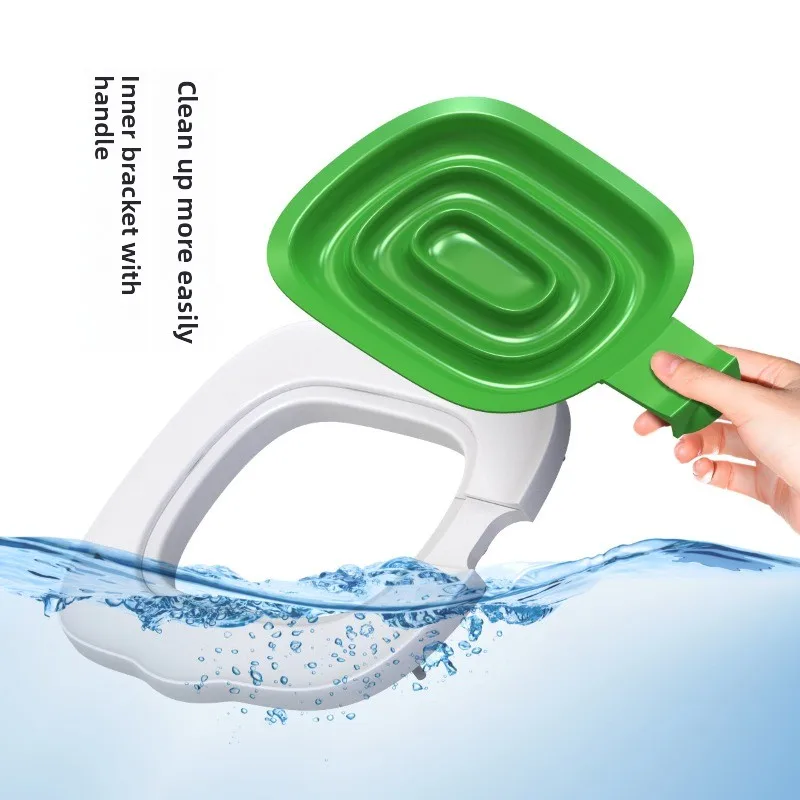 Kit di addestramento per toilette riutilizzabile per gatti - Sistema di tappetino per lettiera passo dopo passo con base antiscivolo e strumenti per la pulizia Vasino per gatti - immagine 3