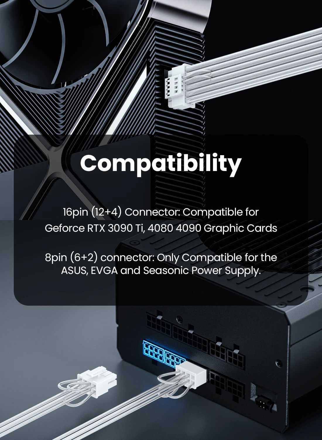12 conectores VHPWR para RTX3090Ti série 4000,