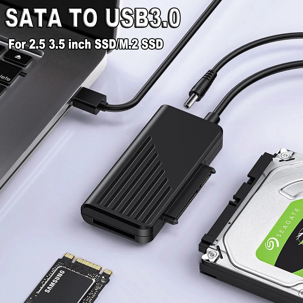 

SATA to USB3.0 Adapter 5Gbps 2.5/3.5 Inch USB to SATA Adapter SSD Hard Disk Adapter M.2 NGFF Solid State Converter for Laptop PC