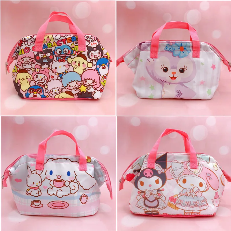 Sanrio Cartoons Thickened Aluminum Foil Lunch Box Bag 22x13x15cm Hello Kitty  Melody Handbag Anime Portable Store Insulation Bags - AliExpress