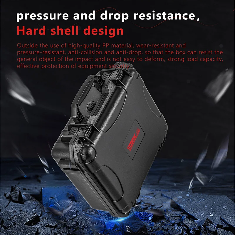 For GoPro Hero 13 12 11 10 9 camera carrying case 2-Layers Hard Waterproof Storage Box Large Capacity Camera Accessories Suitcase