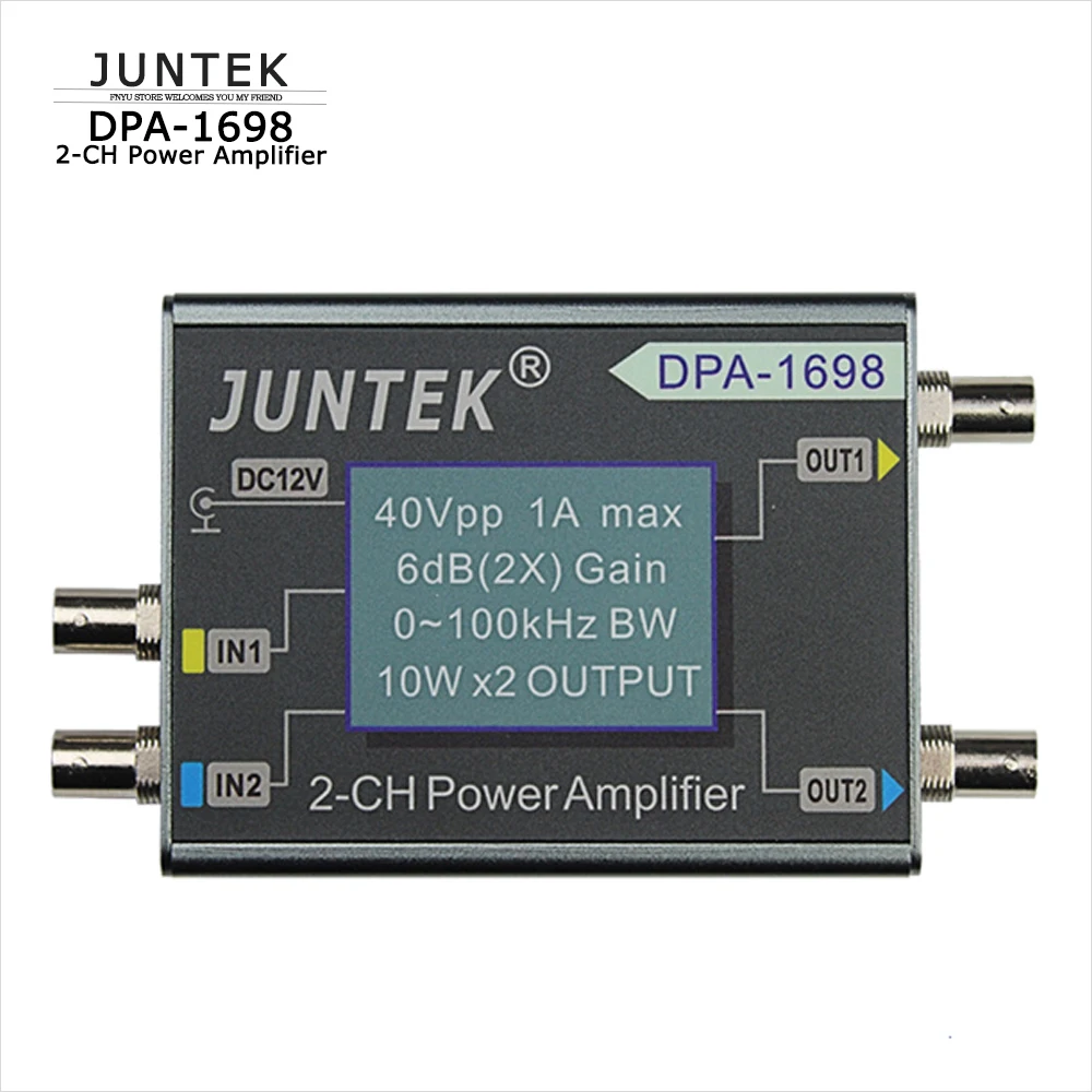 2ch Power Amplitier Juntek Dpa1698 40v Highpower Function Signal