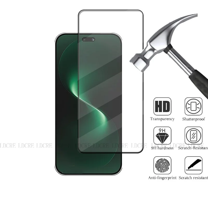 Enhanced Glass Screen Protector & Lens Shield for Smartphones - 6-in-1 Tempered 9H Full Coverage