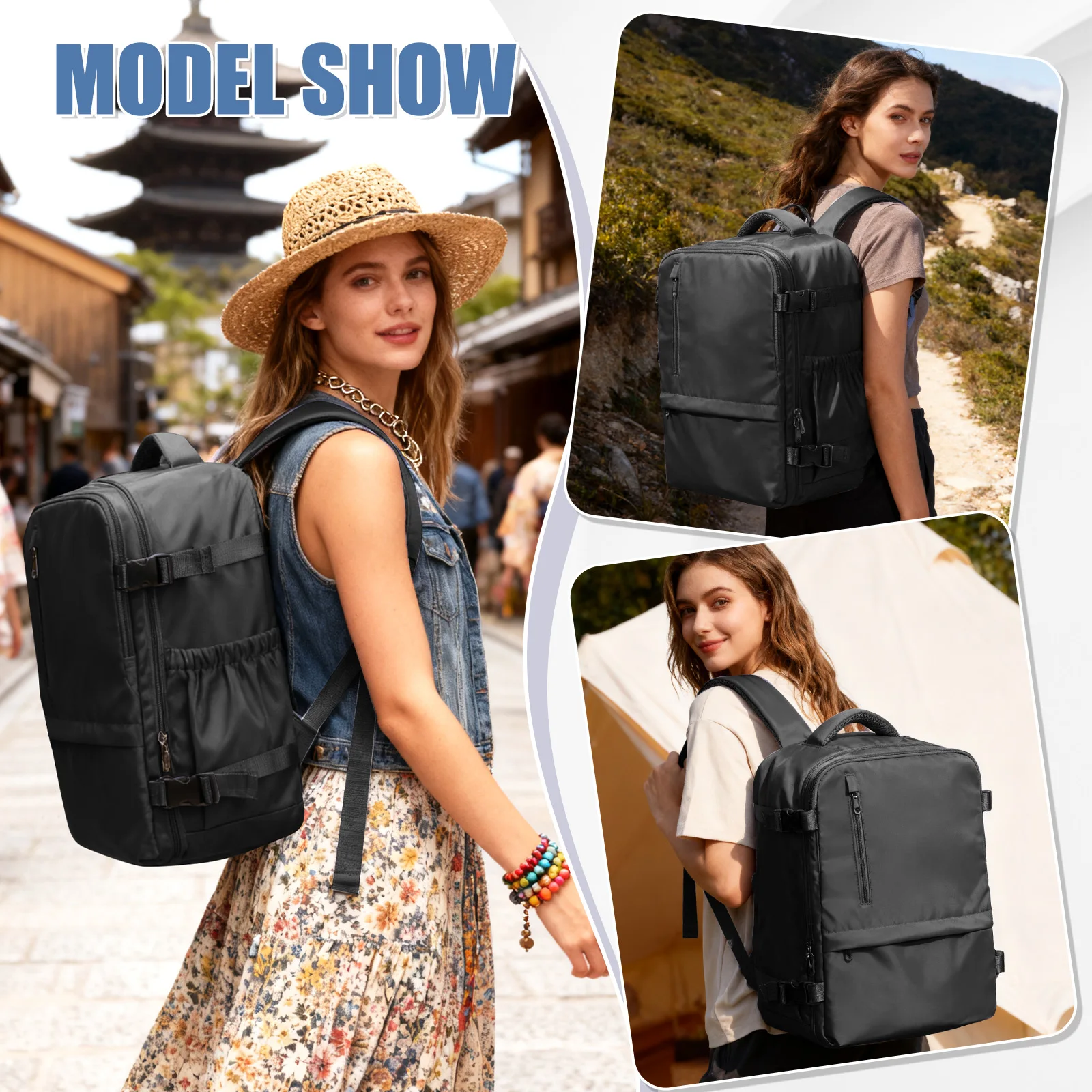 Cabin Bags Ryanair 40x30x20 Underseat Cabin Bag, Hand Luggage Travel Backpack Cabin Size Business Carry On Bag Computer Backpack