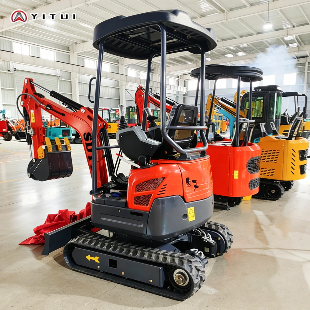 YITUI 2 Ton Mini Excavator, Arm Side Swing, Suitable for a Variety of Scenarios, Support Customized