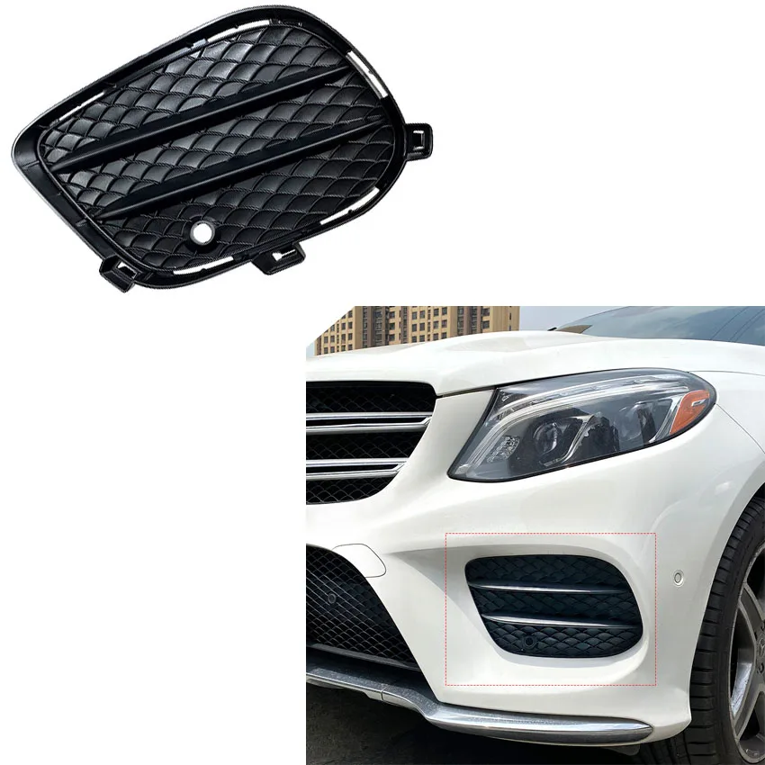 

Front Bumper Lip Spoiler Splitter Air Intake Grille Fog Lamp Trim For Mercedes Benz GLE GLS Coupe W166 X166 C292 AMG 2015-2019