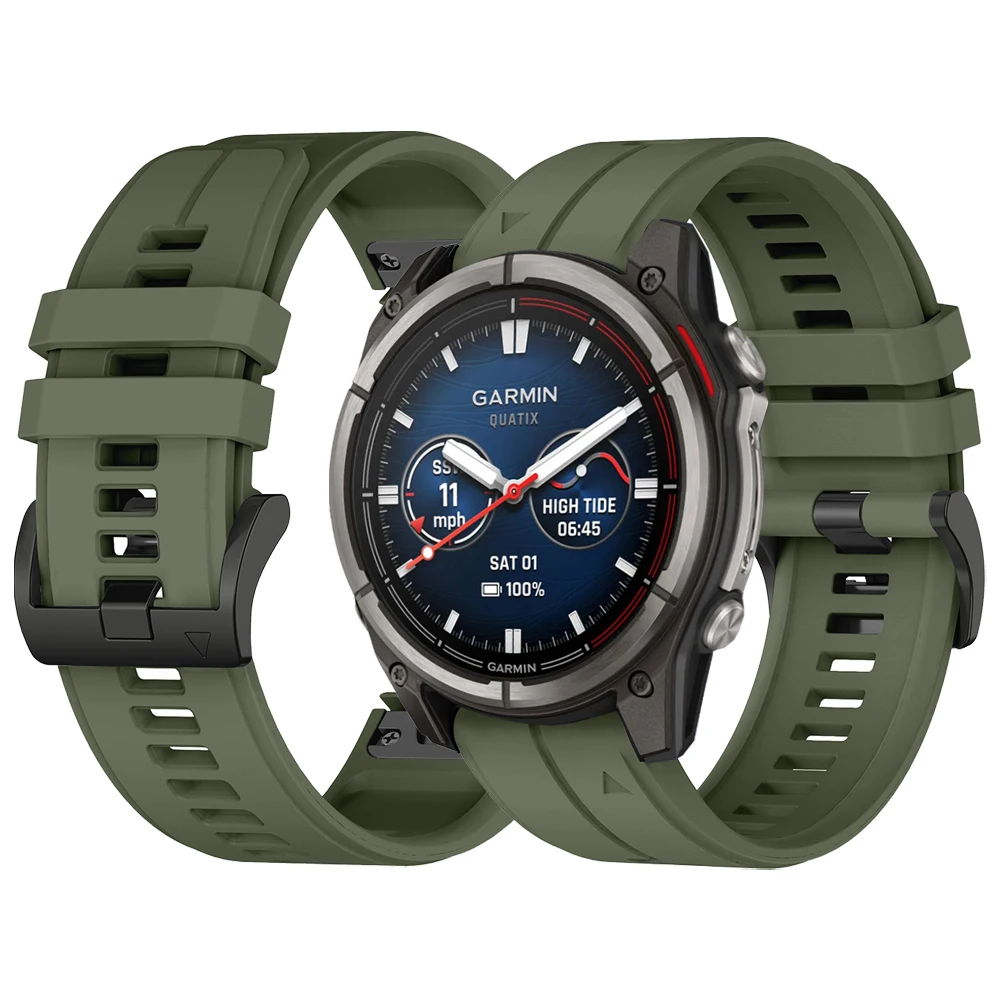 Silicone Wrist Strap Bracelet, 22mm/26mm,
