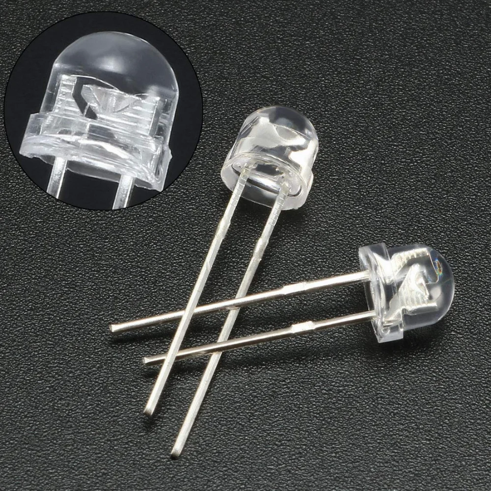LED 다이오드 밀짚모자, 선명한 울트라 브라이트, 백색 발광 다이오드 램프, 전자 부품, F8 0.75W, 0.5W, 0.3W ...
