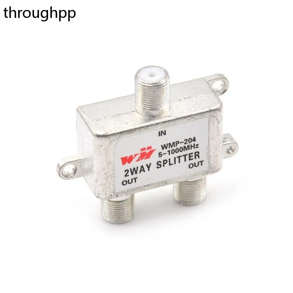 1 PC 2 Way Coax Cable Splitter Durable TV Antenna Satellite Signal