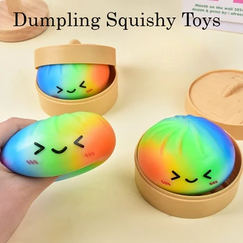 Rainbow Color Dumpling Squishy Toy 1