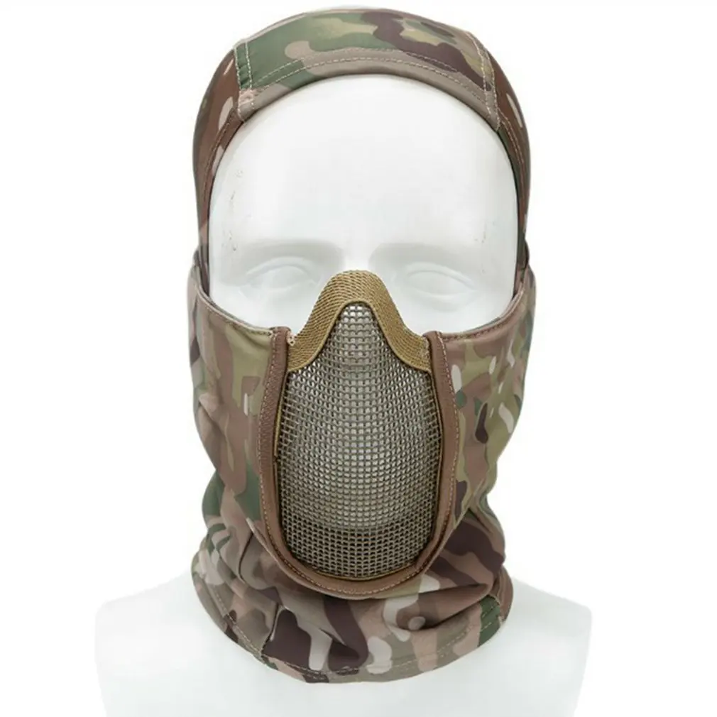 MA-10 Metal Wire Half Mask Ear Cover Tactical Hunting Cycling Guard Protect Mask 