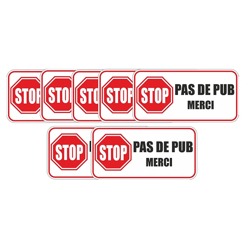 5 adet 80x40mm Pas De Pub Araba Etiket Etiket Araba Motosiklet Durdurma Pub Cam