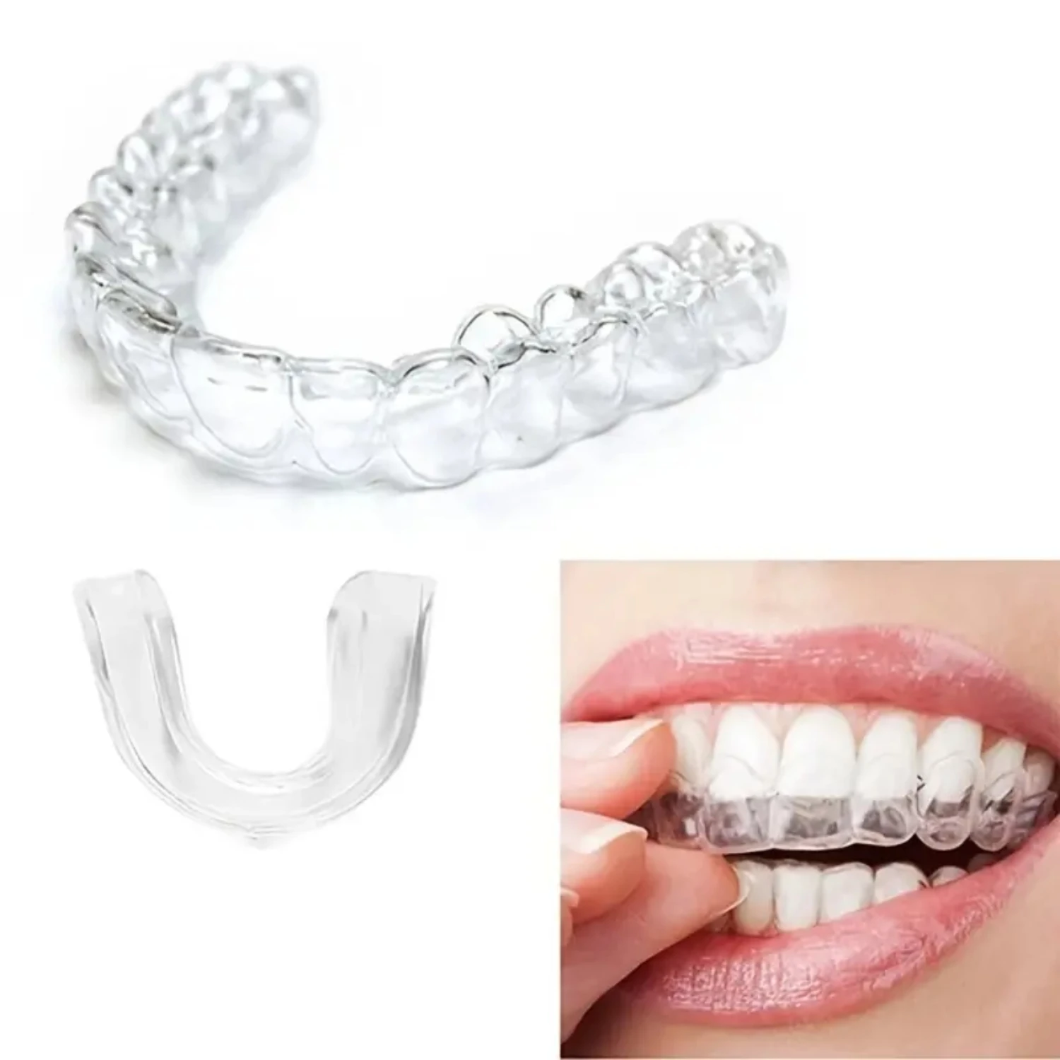 2pcs/Set Mouth Guard EVA Teeth Protector Night Guard Mouth Trays For Bruxism Grinding Anti-snoring Teeth Whitening Boxing Protec