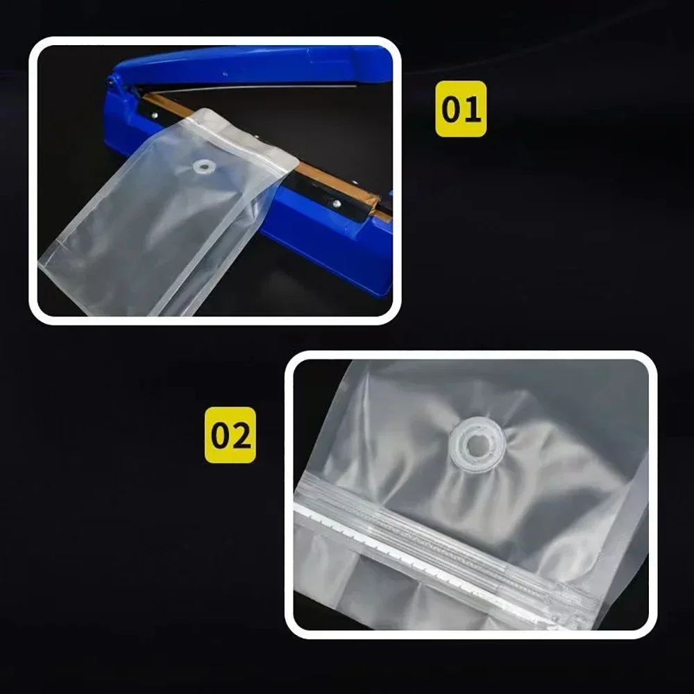 50pcs Food Grade Transparent Clear 8Oz 16Oz Food Flat Bottom Pouch Coffee Bean Food Plastic Seal Ziplock Packaging Bags 5