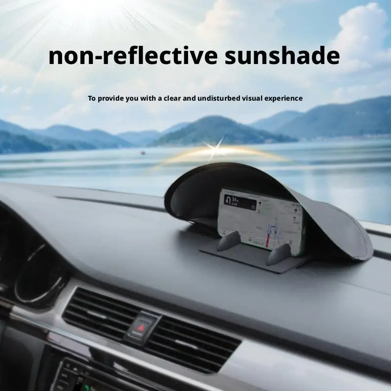 Foldable Sun Shade with UV Protection and Glare Reduction - Silver Coated Fabric