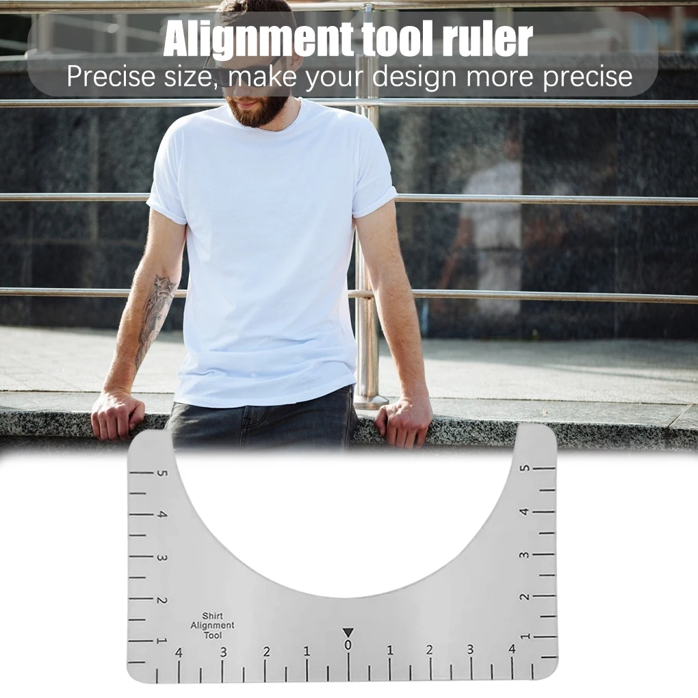Round Neck T-Shirt Calibration Tool Craft Ruler T-Shirt Ruler Guide for Acrylic Placement,T-Shirt Alignment Tool Used to Make Fashion Center Design DIY T-Shirt Ruler 