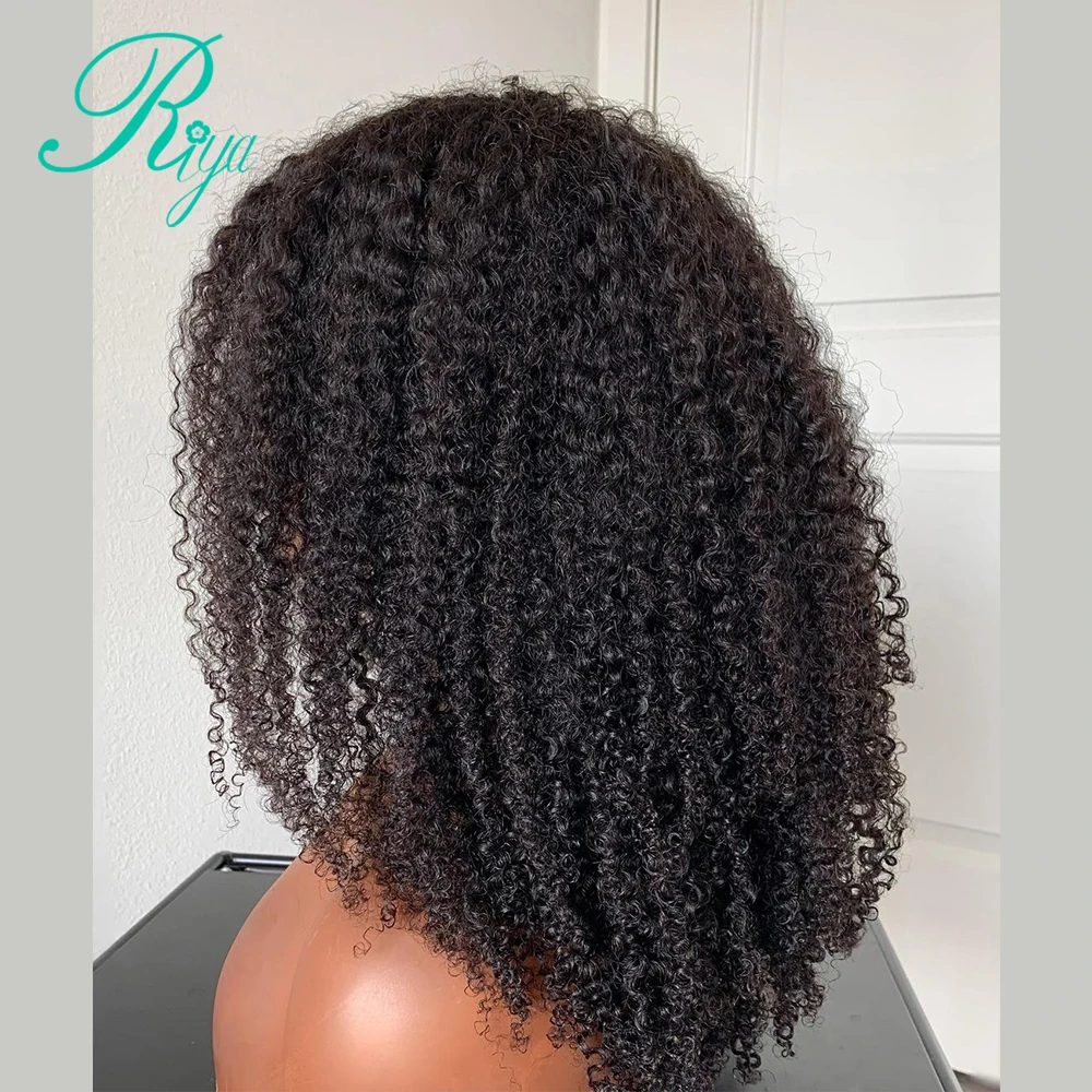 Brazilian Colored Afro Kinky Curly 13x4 Lace Front Human Hair Wigs For Women Curly Human Hair Wig With Baby 150% Remy