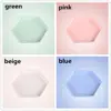 1PC Hexagon Dessert Plates Wheat Straw Thicken Snacks Trays Fruit Plate Dishes Multifunctional Tableware Party Kitchen Accessory 5