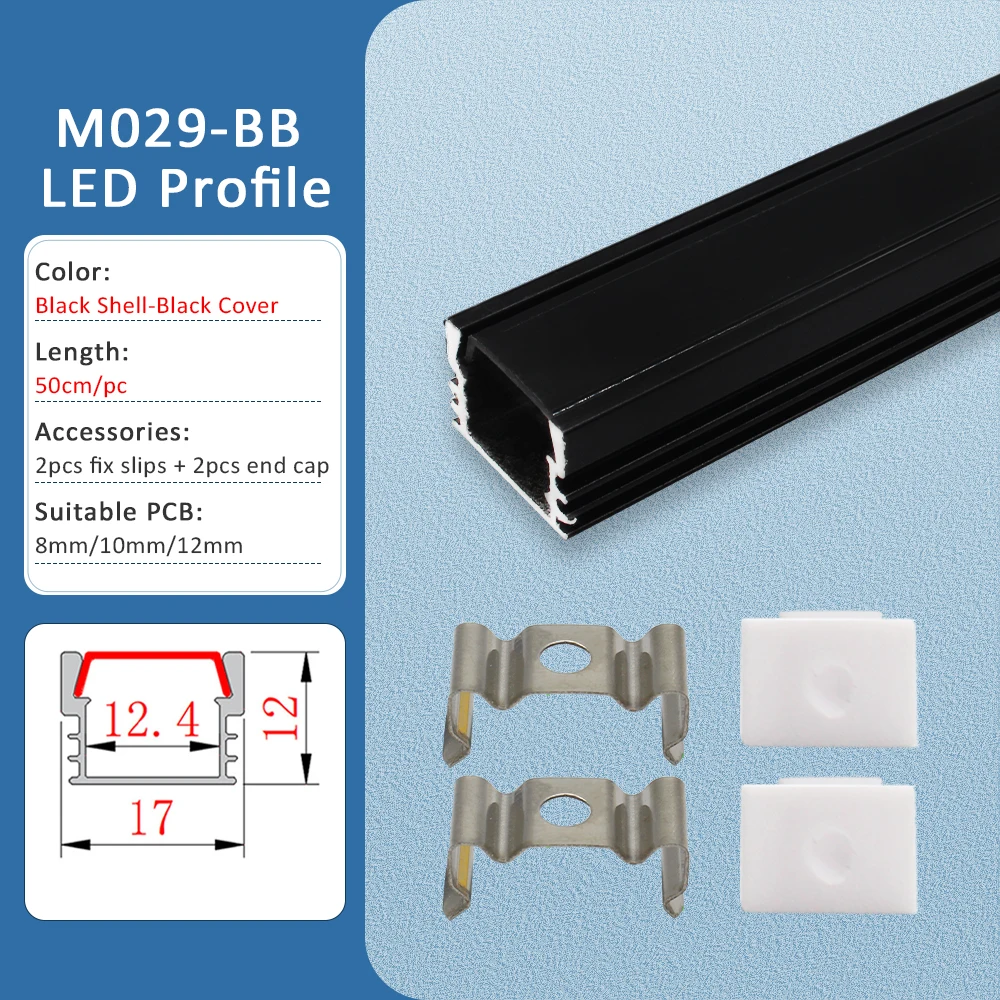 【Big-promotion】 Strip Aluminum Profile 50cm Recessed Surface Mounting ...
