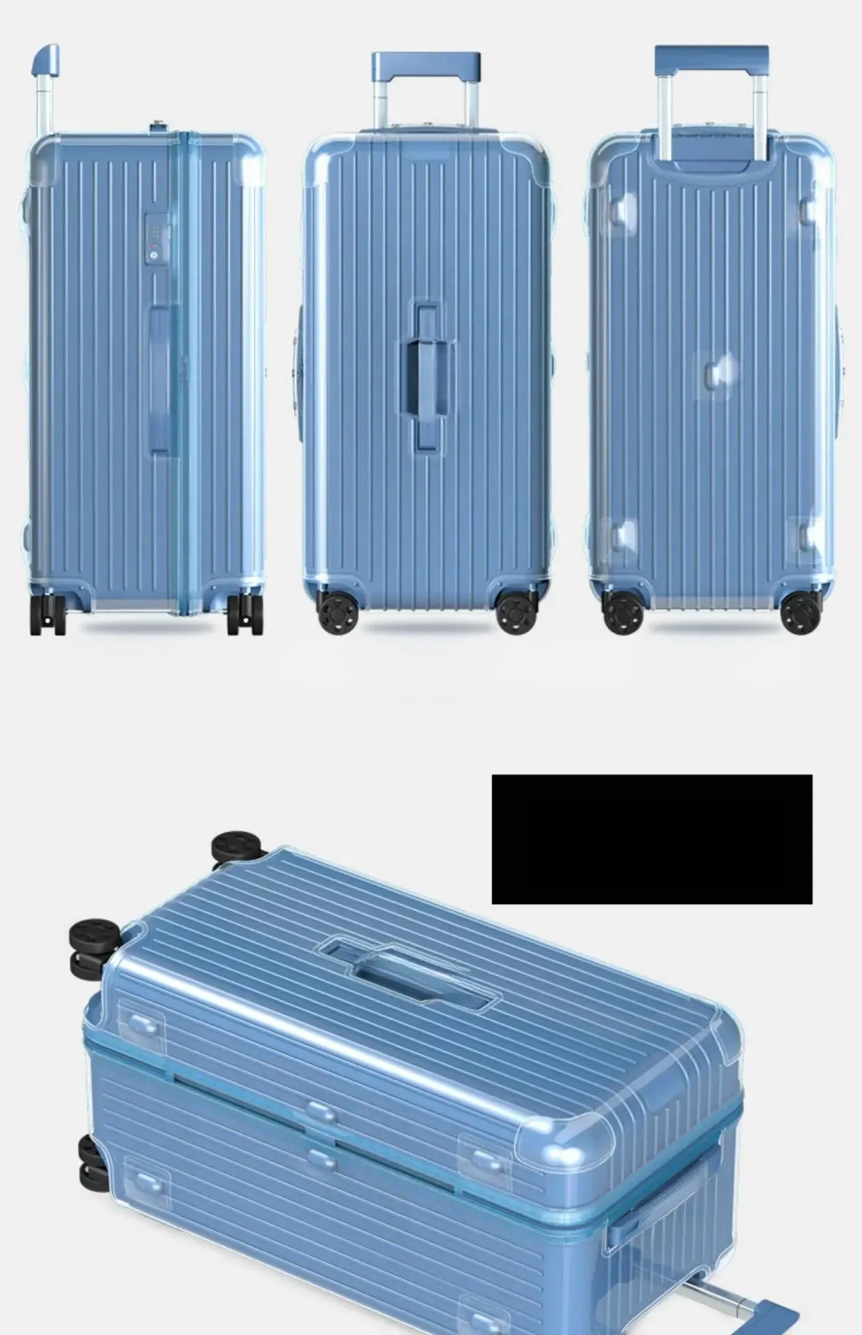 Transparent Cover Applicable for Rimowa Clear Suitcase Protective Cover Essential Trunk Plus 33 Inch Rimowa Luggage