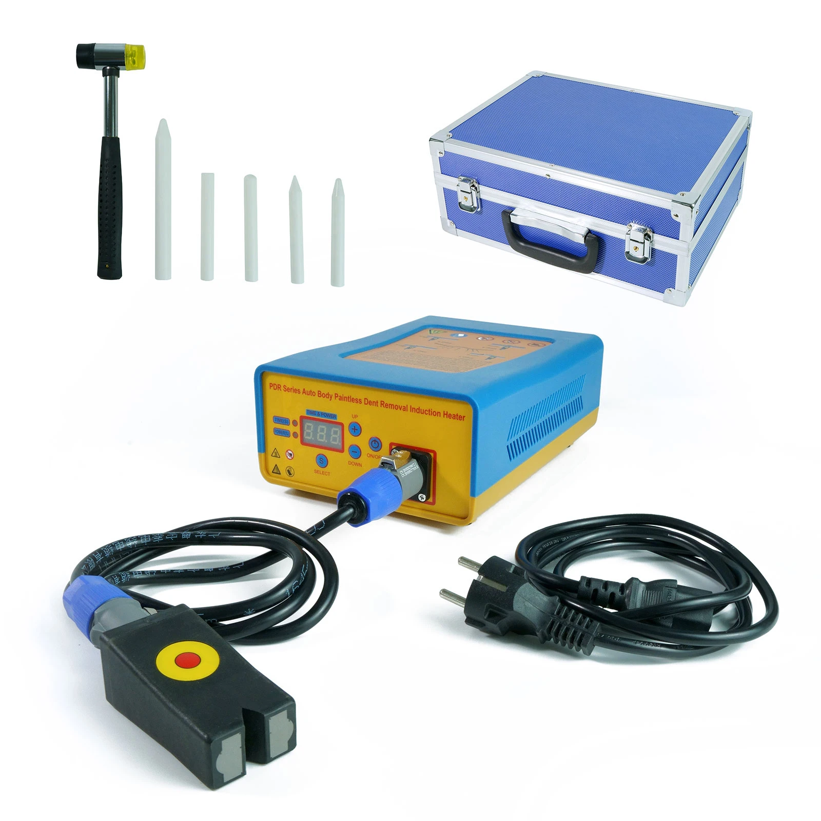 MRCARTOOL PDR 자동차 덴트 수리 도구, 자동차 바디 덴트 제거 유도 히터, 휴대용 시트 금속 무도장 덴트 수리 기계