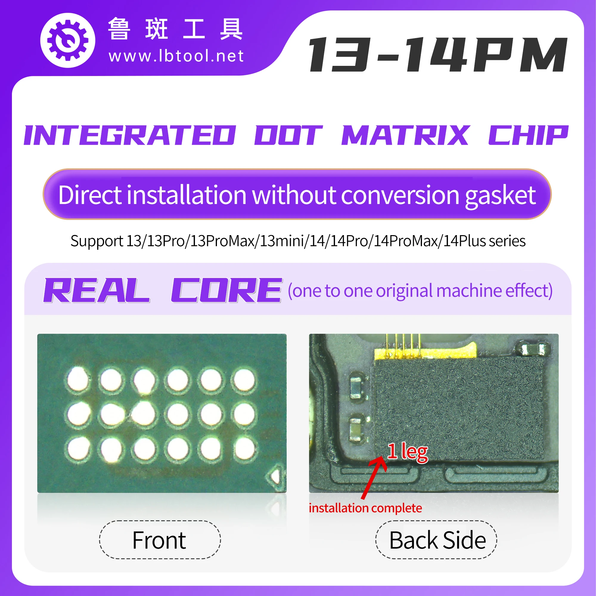 Luban Integrated New Dot Projector Chip Face Reticolo Ic Per Iphone 11 12 13 14 15 Pro Max Face Id Repair Ic