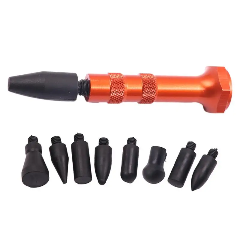 

Car Tap Down Pen Small Dent Removal Tap Down Tools With 9 Tips Shapes Dent Fix Tools Wear-resisting Car Irregular Damage Repair