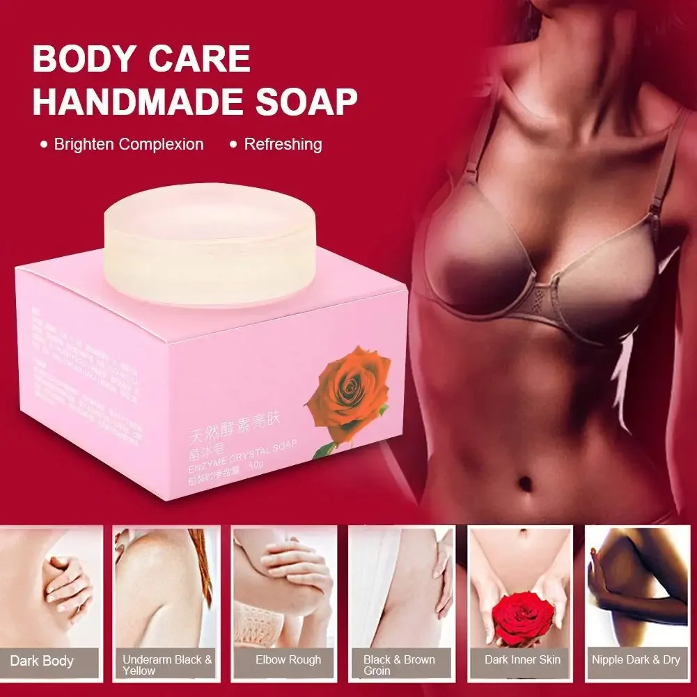 

Crystal Soap Bleaching Whitening Enzyme Crystal Salts Areola Labia Melanin Dilution Intimate Private Body Soap Pink Vulvar Lips