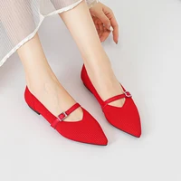 Women's flat shoes with pointed soft knitted sole breathable and comfortable shoes Spring and Autumn 2024 new model - Image 3