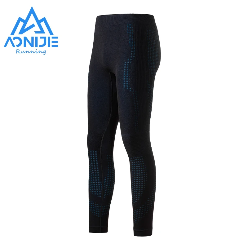 AONIJIE F5176 Outdoor Running Integrated Wool Fabric Tight Compression Warm Pants Leggings Professional Training Man Women