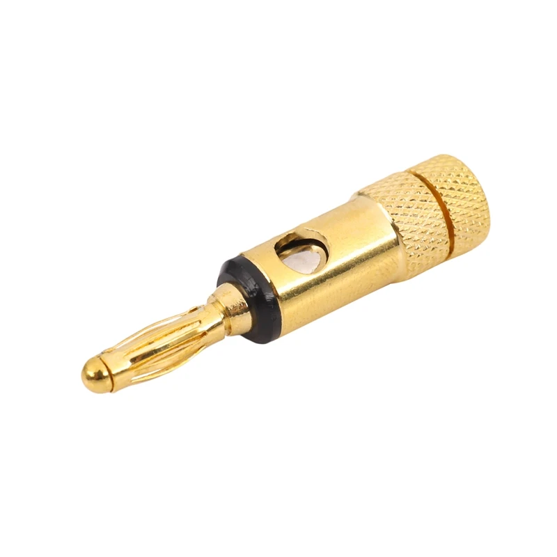 Gold Plated Banana Plugs 4 Red 4 Black 4Mm 8 Pcs LL68-4BP1