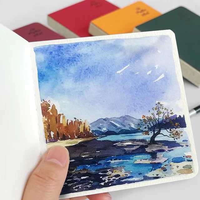 Travel Watercolor Book 300g Mini Portable Sketch Book Medium And Thick  Texture Pu Cover Art Student's Painting Art Supplies - Sketchbooks -  AliExpress