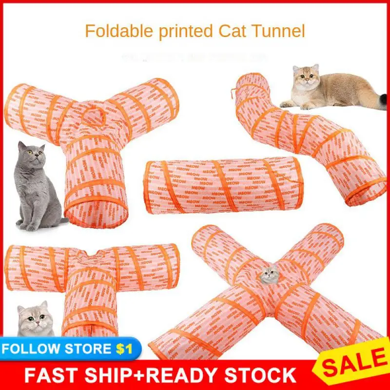 

Foldable Cats Tunnel Pet Cat Toys Kitty Pet Training Interactive Fun Toy Tunnel Bored For Puppy Kitten Rabbit Play Tunnel