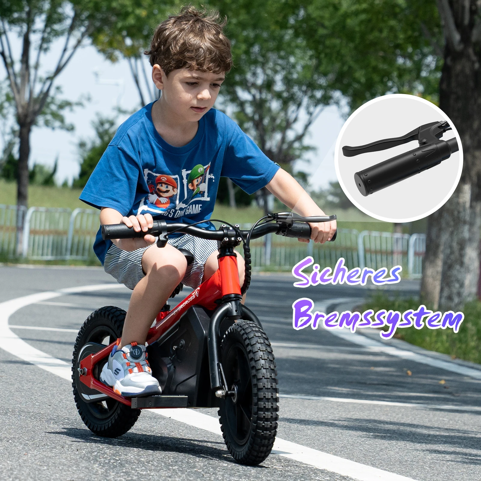 EVERCROSS Electric Balance Bike for Kids,100W Toddler Bike with12"Tires,24V4AH Electric Motorcycle,Gift for 3+Boys Girls,UL