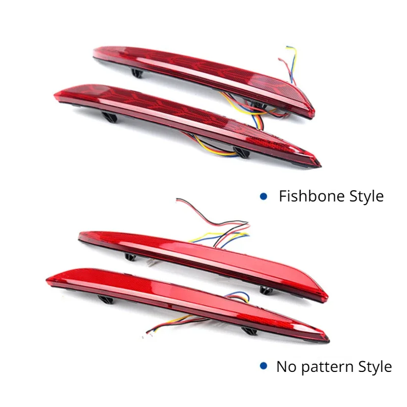 

Dynamic LED Rear Bumper Fog Lamp Stop Brake Fishbone Stream Light Turn Signal Light for Tesla Model 3 Y Daytime Driving Lamp