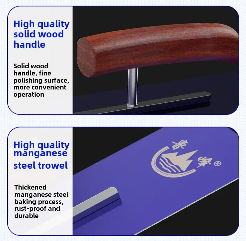 Plastering Board Scraping Putty Iron Plate Plastering Knife Baking Blue Stainless Steel Lengthened Mud Spatula Tiling Tools