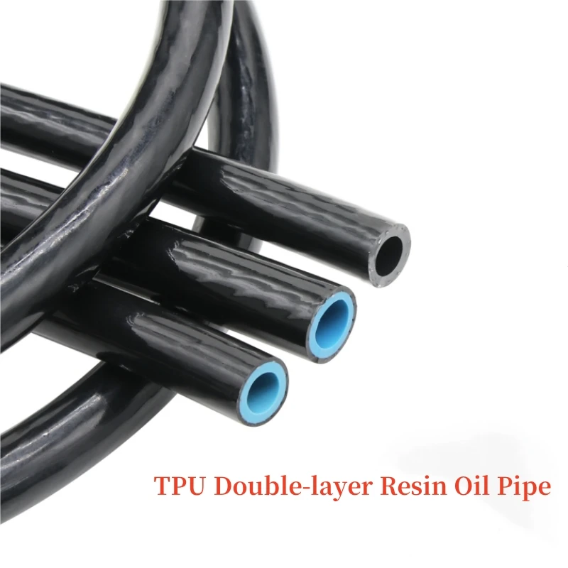 Double-layer Resin Oil Pipe Fuel Tube Oil-resistant Wire-clamping Tubing Petrol Hose Diesel Pipeline 1M 6~25mm,fuel gas line hose