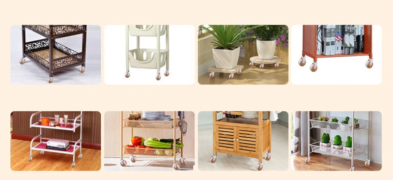 2,5-Zoll-Schraubrollen, Massivholz-Dekor, Hotel-Restaurant-Trolley-Rollen, 4er-Set, leicht, Gesamtlastkapazität 200 lbs – Detail 7
