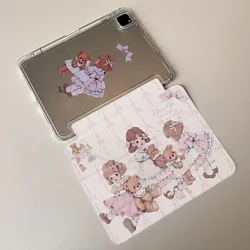 Cute Cartoon Girl Pink 3+Y - Fold Tablet Cover - Galaxy Tab S7 FE (PKZ178)