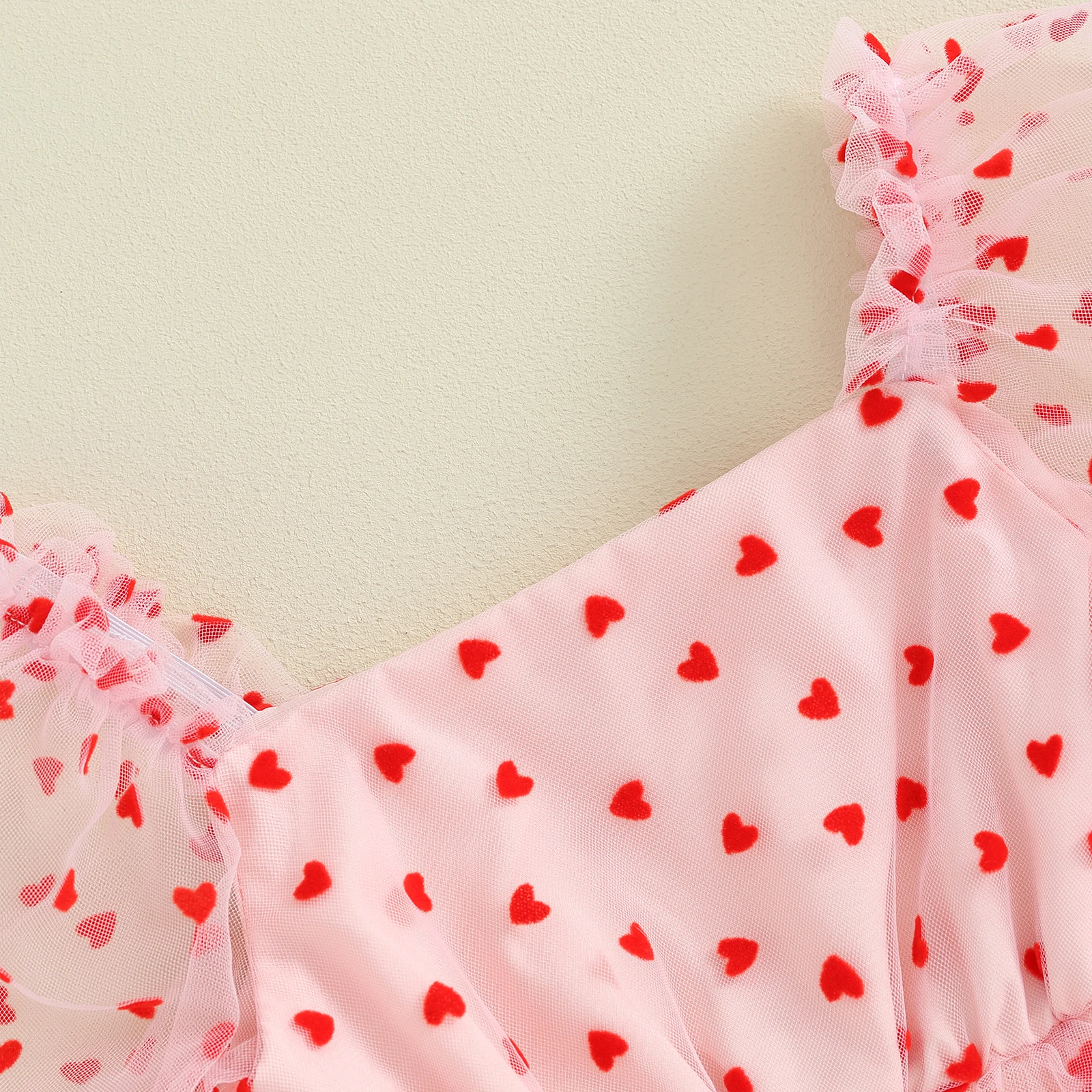 Baby Girl Heart Romper Dress & Headband 5
