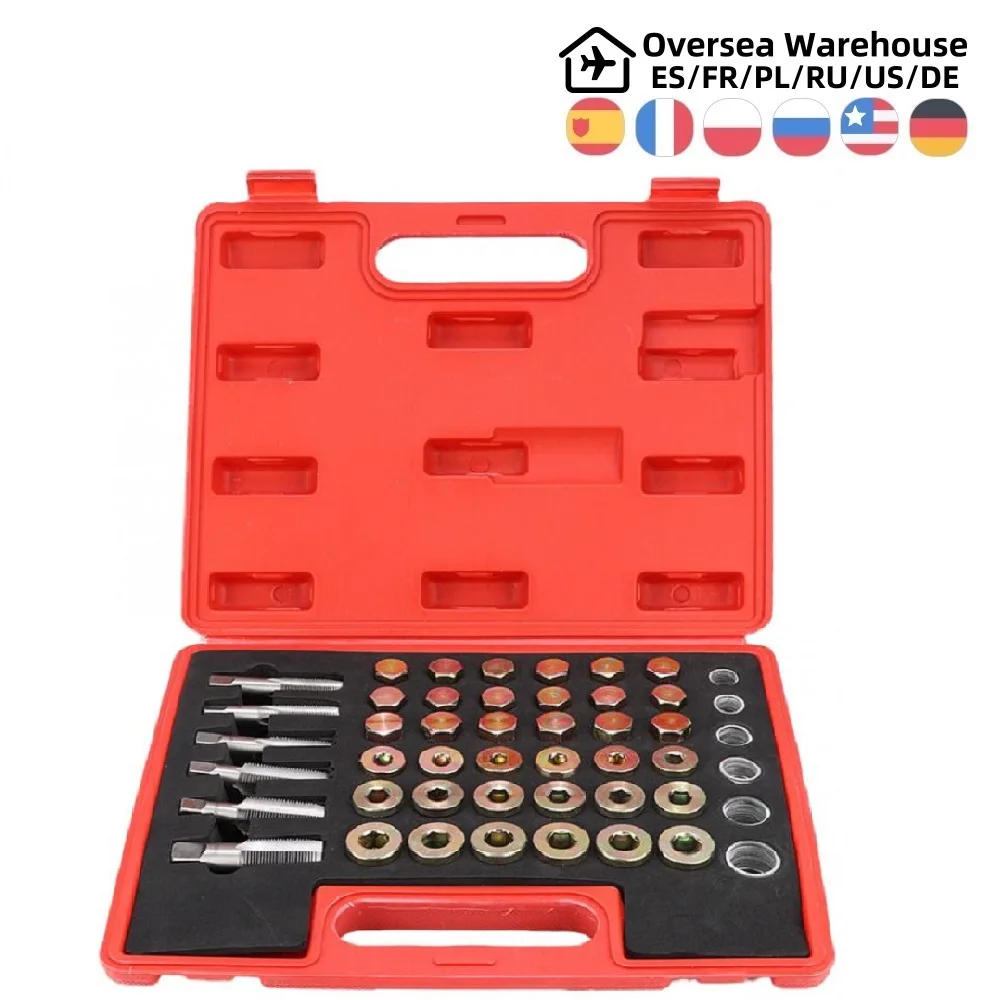 114pcs Universal Car Oil Pan Thread Repair Kit Gearbox Drain Plug