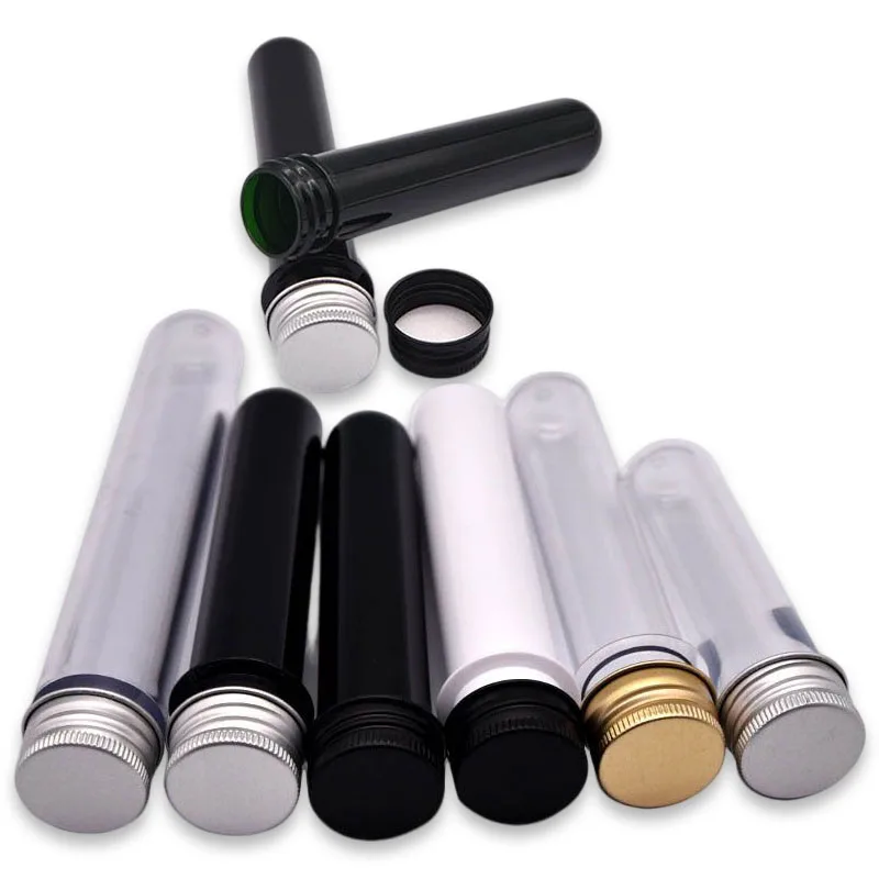 

12Pcs 30/40/50ml Empty Test Tubes With Screw Lids Plastic Clear Candy Storage Bottles Portable Face Cream Makeup Containers