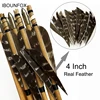50 Pcs IBOUNFOX Natural Feathers for Wooden Carbon Arrow 3/4/5 Inch Turkey Archery Feathers Fletching Right Wings 2