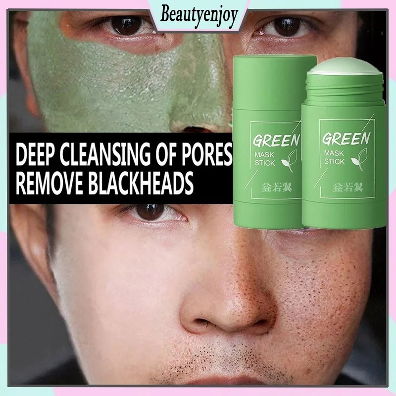 Green Tea Mask Stick Remove Blackheads Acne Deep Cleansing Purifying Clay Mask Oil Control Solid Mask Moisturizing Skin Care