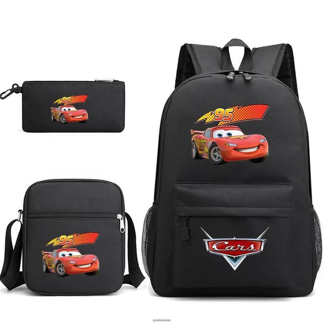 Disney Cars Boys Lightning McQueen Backpack with Lunch Bag Water