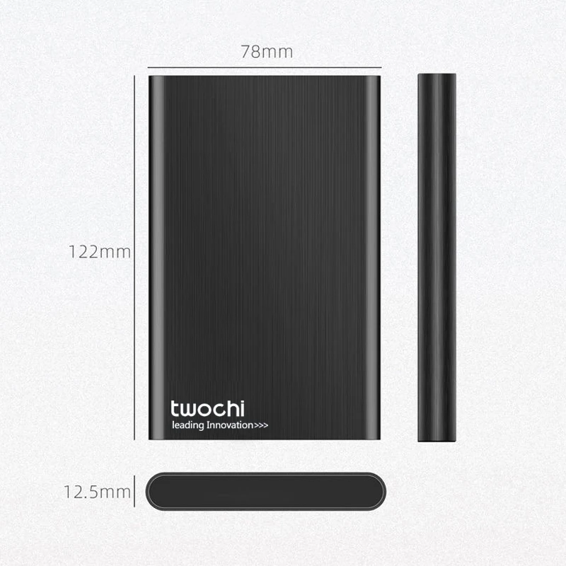 TWOCHI-HDD 2.5 \'\'외장 드라이브 2 테라바이트 1 테라바이트 500GB USB3.0 HD 스토리지 휴대용 하드 디스크, One/Xbox 360/PS4/PS5/PC/Mac 포함