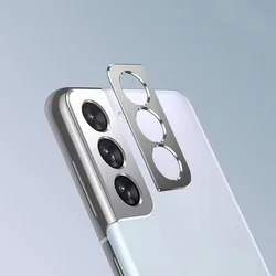 Enhanced Metal Aluminum Camera Lens Protector Cover Case for S21 (Silver)
